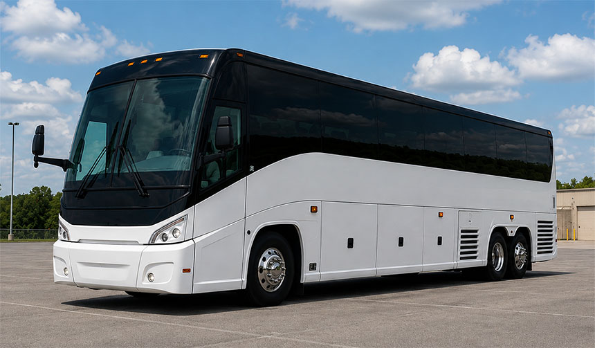 56-passenger charter bus available for charter in Elgin, IL